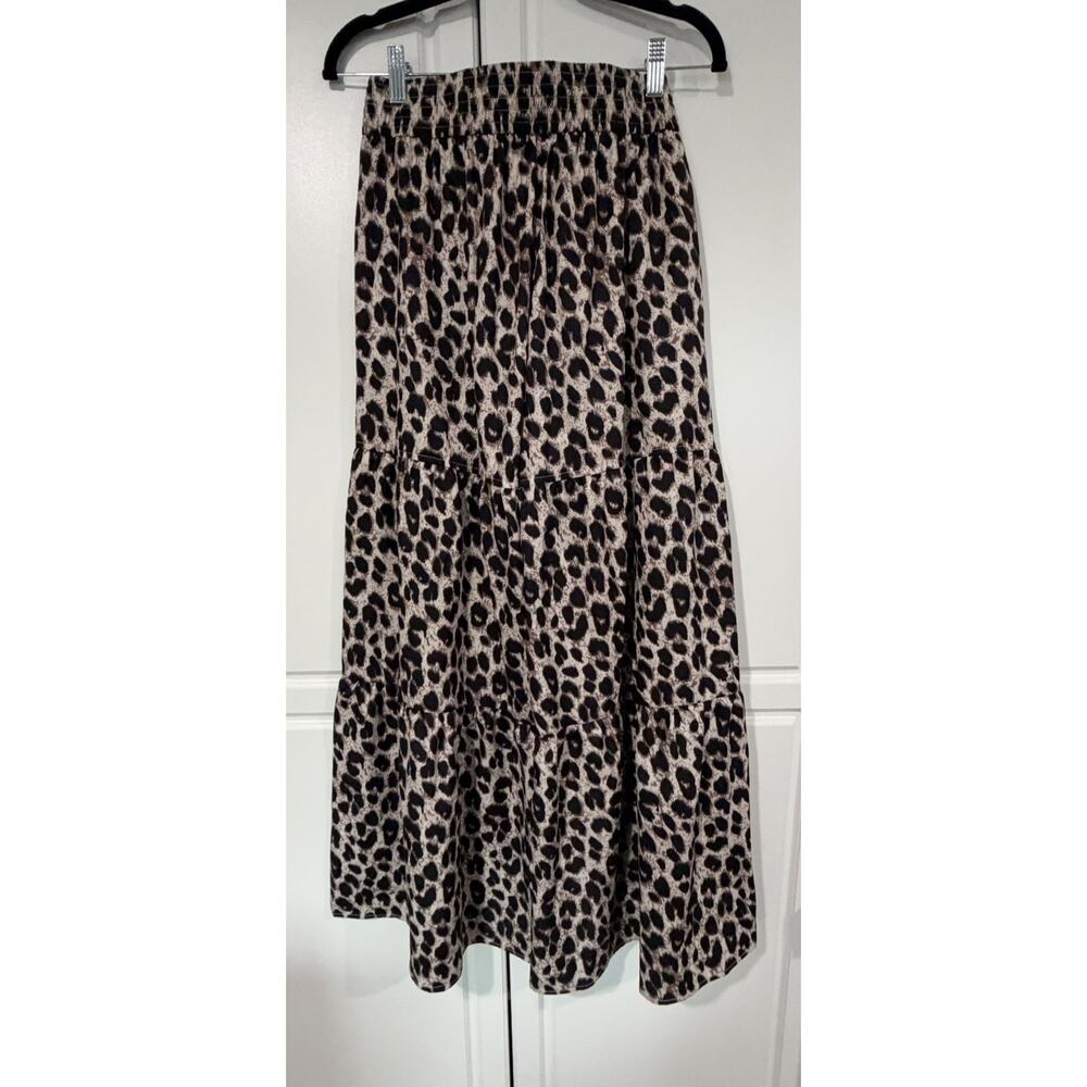 Halara High Waisted Tie Front Wide Leg Leopard Pants Women's M Regular NWT - Picture 7 of 8